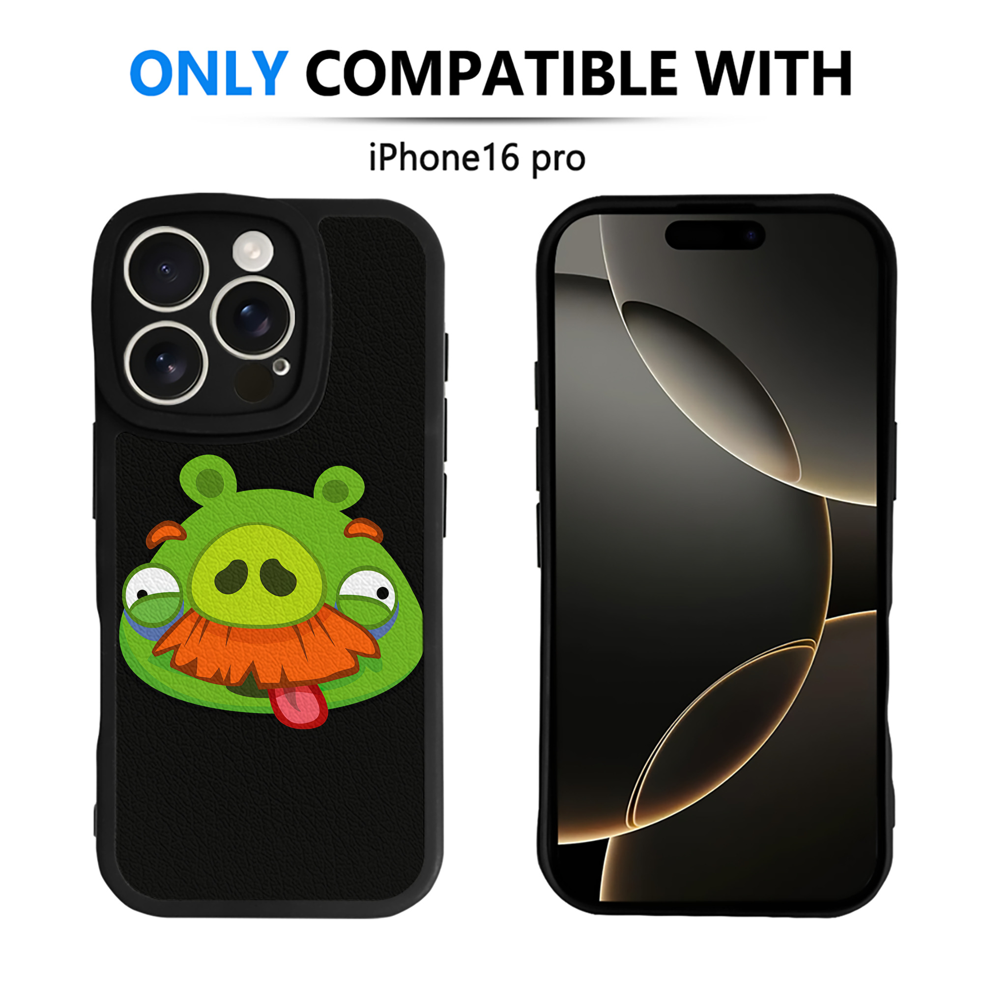 （画像用） Angry Birds アングリーバード 【iPhone 16シリーズ対応】シリコンスマホケース（レザー調） 材質：シリコン